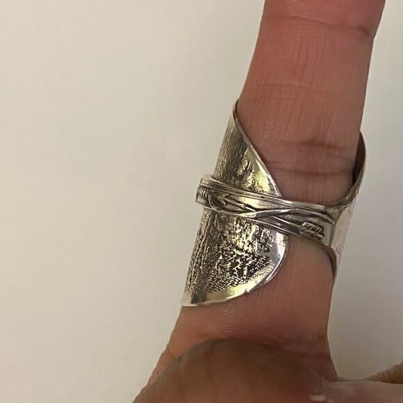 Niagara Falls Custom Made Statement Silver Ring Unisex - Picture 8 of 8